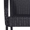 vidaXL 3 Piece Garden Dining Set Poly Rattan Black