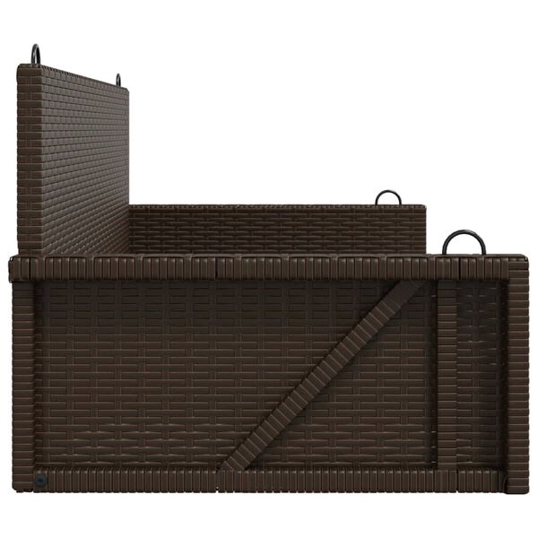 vidaXL Swing Bench Brown 119x56x48 cm Poly Rattan