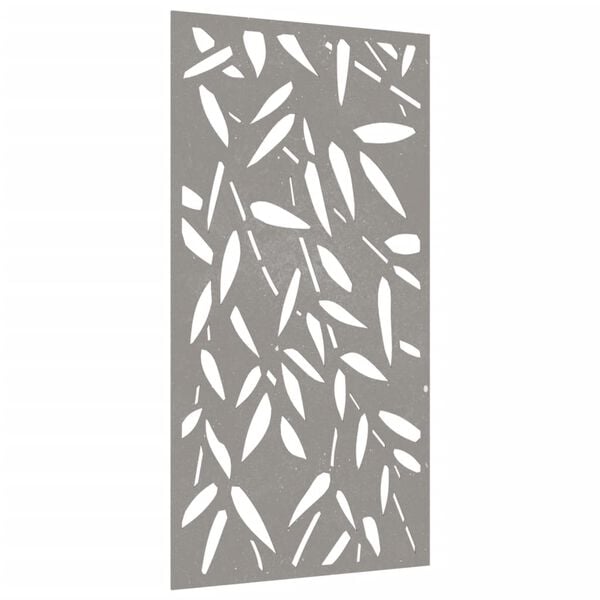 vidaXL Garden Wall Decoration 105x55 cm Corten Steel Bamboo Leaf Design