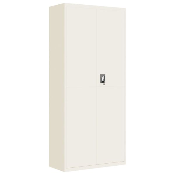 vidaXL File Cabinet White 90x40x200 cm Steel