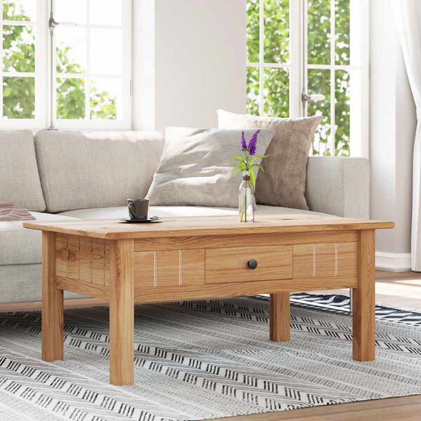 vidaXL Coffee Table 100x60x43.5 cm Solid Pine Wood Panama Range