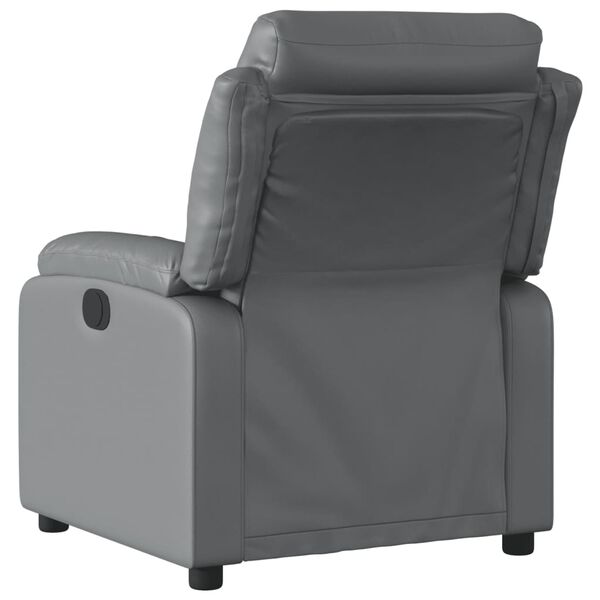 vidaXL Massage Recliner Chair Grey Faux Leather