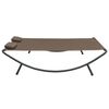 vidaXL Outdoor Lounge Bed Fabric Brown