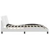 vidaXL Bed Frame with LED without Mattress "Zadar" White 193x203 cm