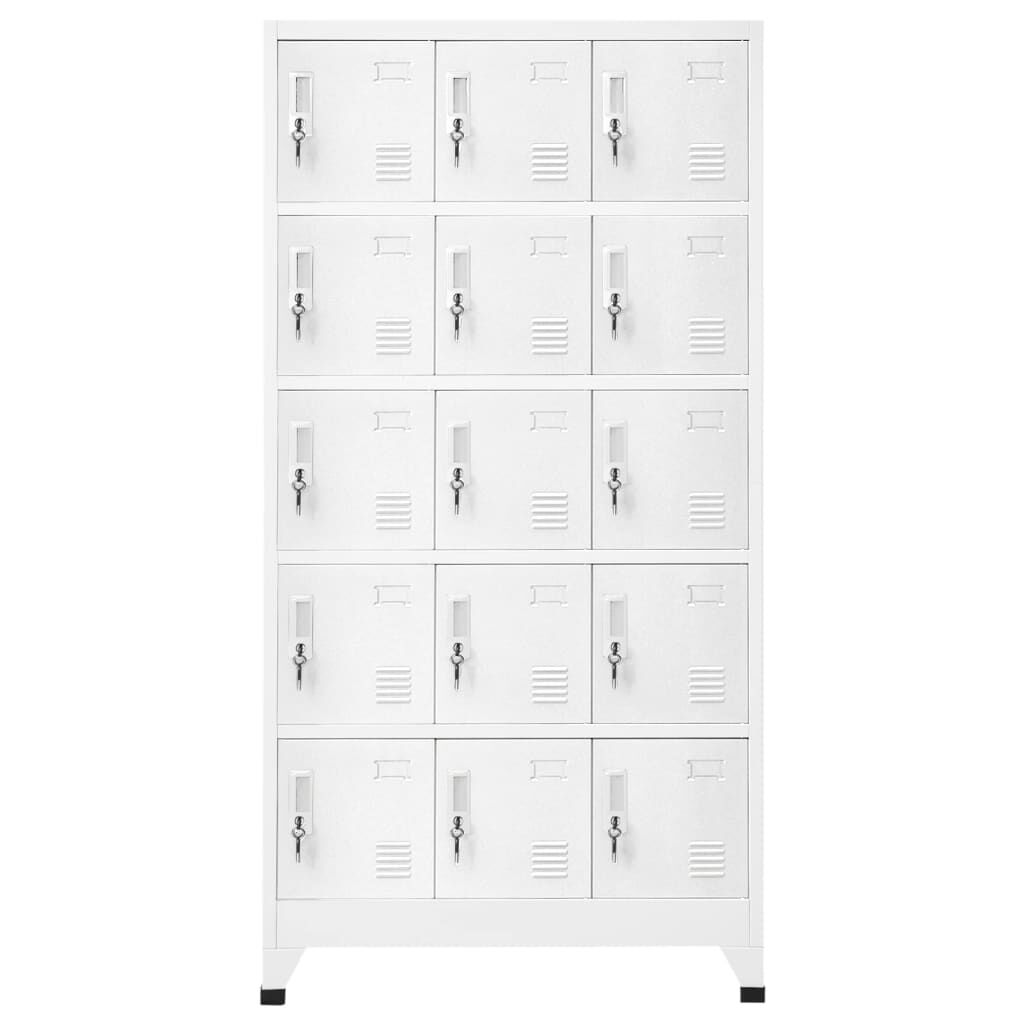 vidaXL Locker Cabinet Light Grey 90x40x180 cm Steel