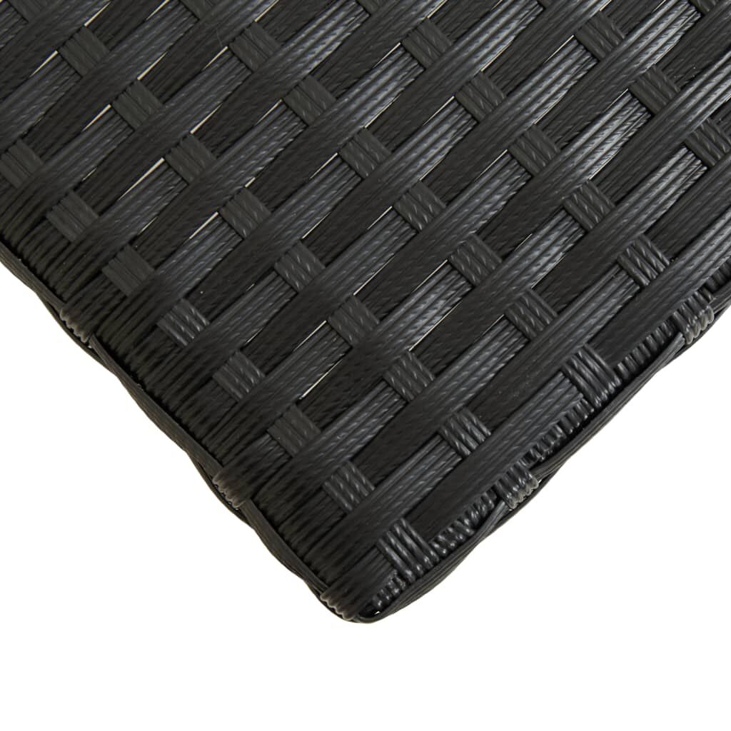 vidaXL Garden Bench 80 cm Poly Rattan Black