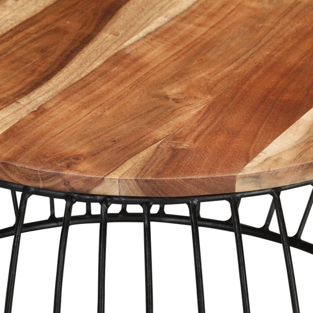 vidaXL Coffee Table Ø68 cm Solid Acacia Wood