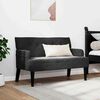 vidaXL Bench Black 112 x 65.5 x 75 cm Velvet