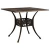 vidaXL Garden Table Bronze 90x90x73 cm Cast Aluminium