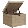 vidaXL 7 Piece Garden Sofa Set with Cushions Beige Poly Rattan