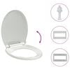 vidaXL Soft-close Toilet Seat White Oval