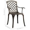 vidaXL 5 Piece Bistro Set Cast Aluminium Bronze