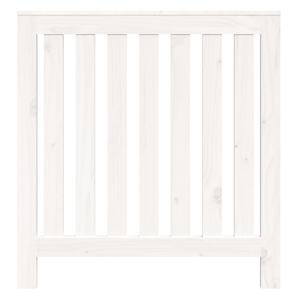 vidaXL Radiator Cover White 79.5x19x84 cm Solid Wood Pine