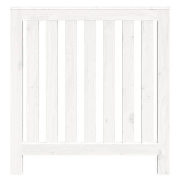 vidaXL Radiator Cover White 79.5x19x84 cm Solid Wood Pine
