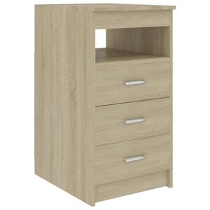vidaXL Drawer Cabinet Sonoma Oak 40x50x76 cm Engineered Wood
