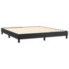vidaXL Box Spring Bed with Mattress Black 183x213 cm Faux Leather