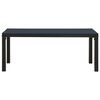 vidaXL 3 Piece Garden Dining Set Steel and WPC Black
