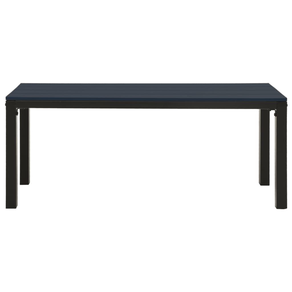 vidaXL 3 Piece Garden Dining Set Steel and WPC Black
