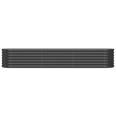 vidaXL Garden Raised Bed Powder-coated Steel 224x40x36 cm Anthracite