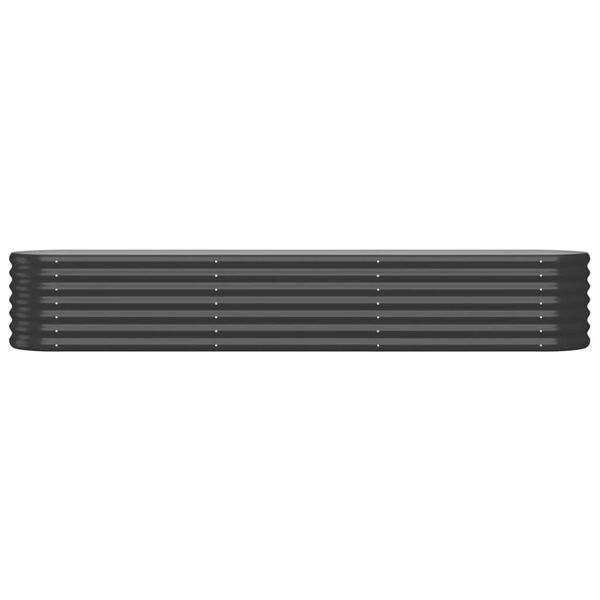 vidaXL Garden Raised Bed Powder-coated Steel 224x40x36 cm Anthracite