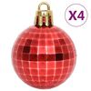 vidaXL 64 Piece Christmas Bauble Set Red and White