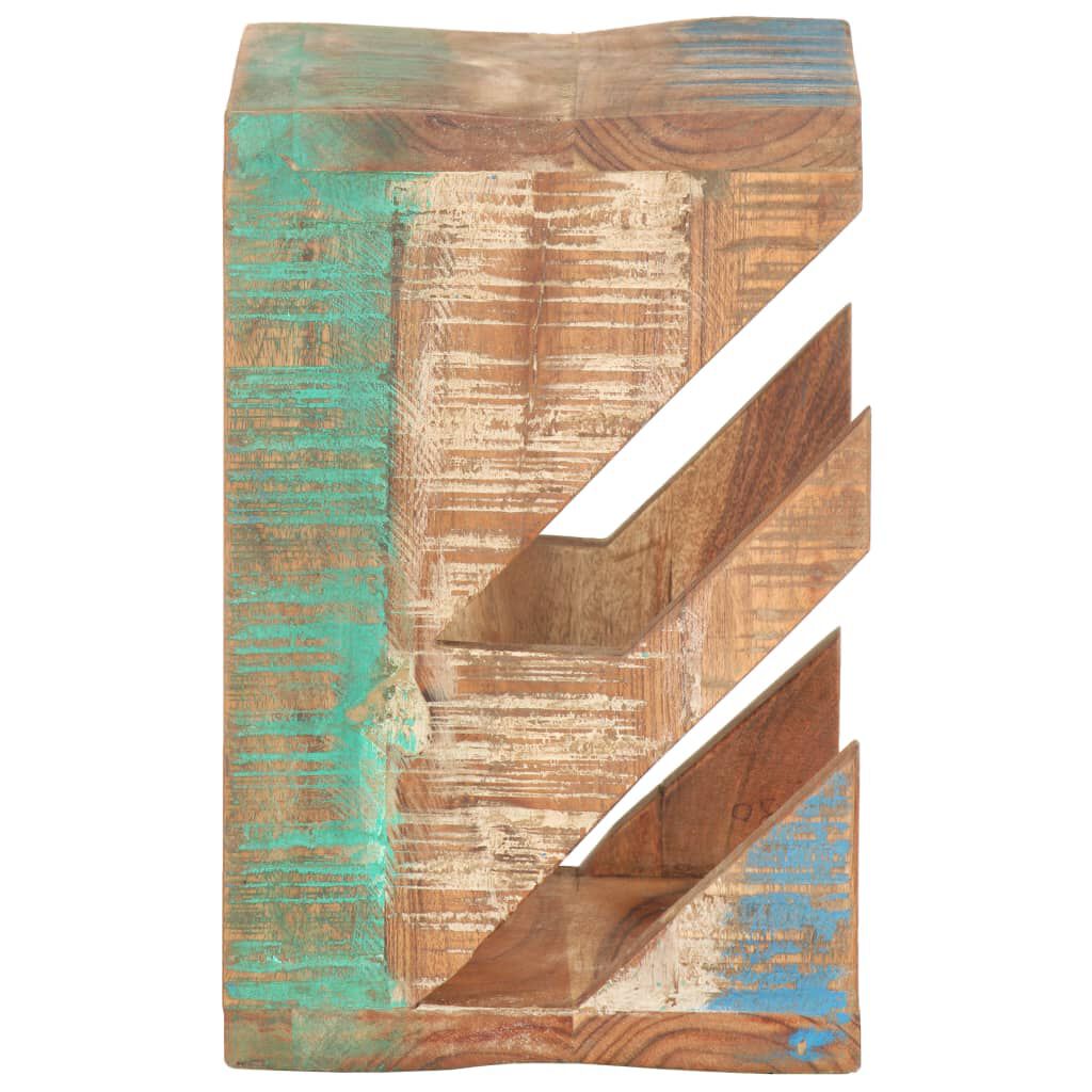 vidaXL Wall Mounted Skateboard Holder 25x20x30 cm Solid Reclaimed Wood