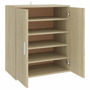 vidaXL Shoe Cabinet Sonoma Oak 60x35x70 cm Engineered Wood