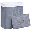 vidaXL Bamboo Laundry Basket Grey 100 L