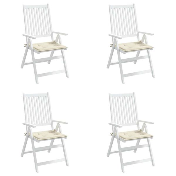 vidaXL Garden Chair Cushions 4 pcs Cream 40x40x4 cm Oxford Fabric