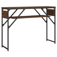 vidaXL Console Table with Shelf Brown Oak 105x30x75cm Engineered Wood