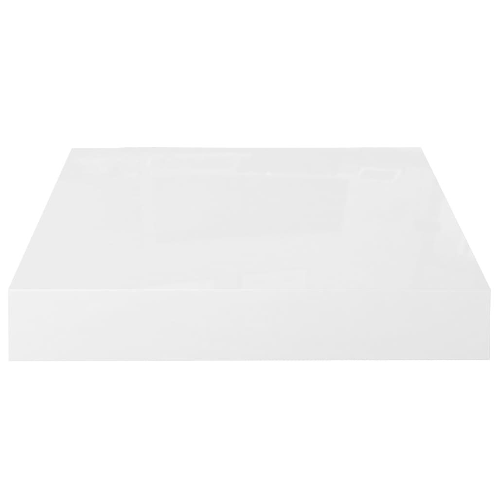 vidaXL Floating Wall Shelf High Gloss White 23x23.5x3.8 cm MDF