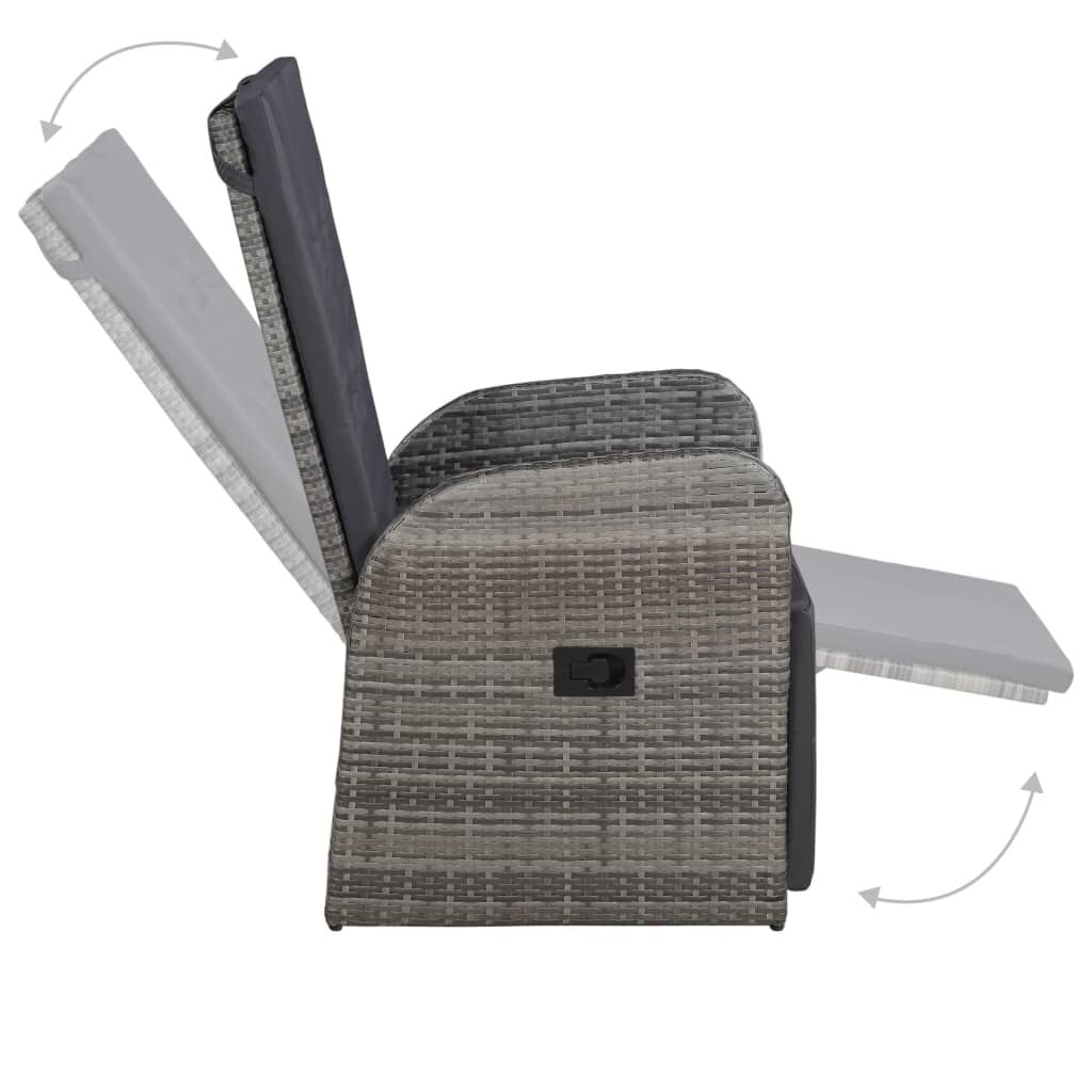 vidaXL 5 Piece Garden Dining Set Grey