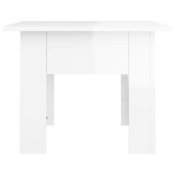 vidaXL Coffee Table High Gloss White 55x55x42 cm Engineered Wood