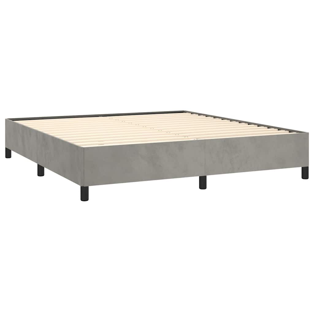 vidaXL Bed Frame without Mattress Light Grey California King Velvet