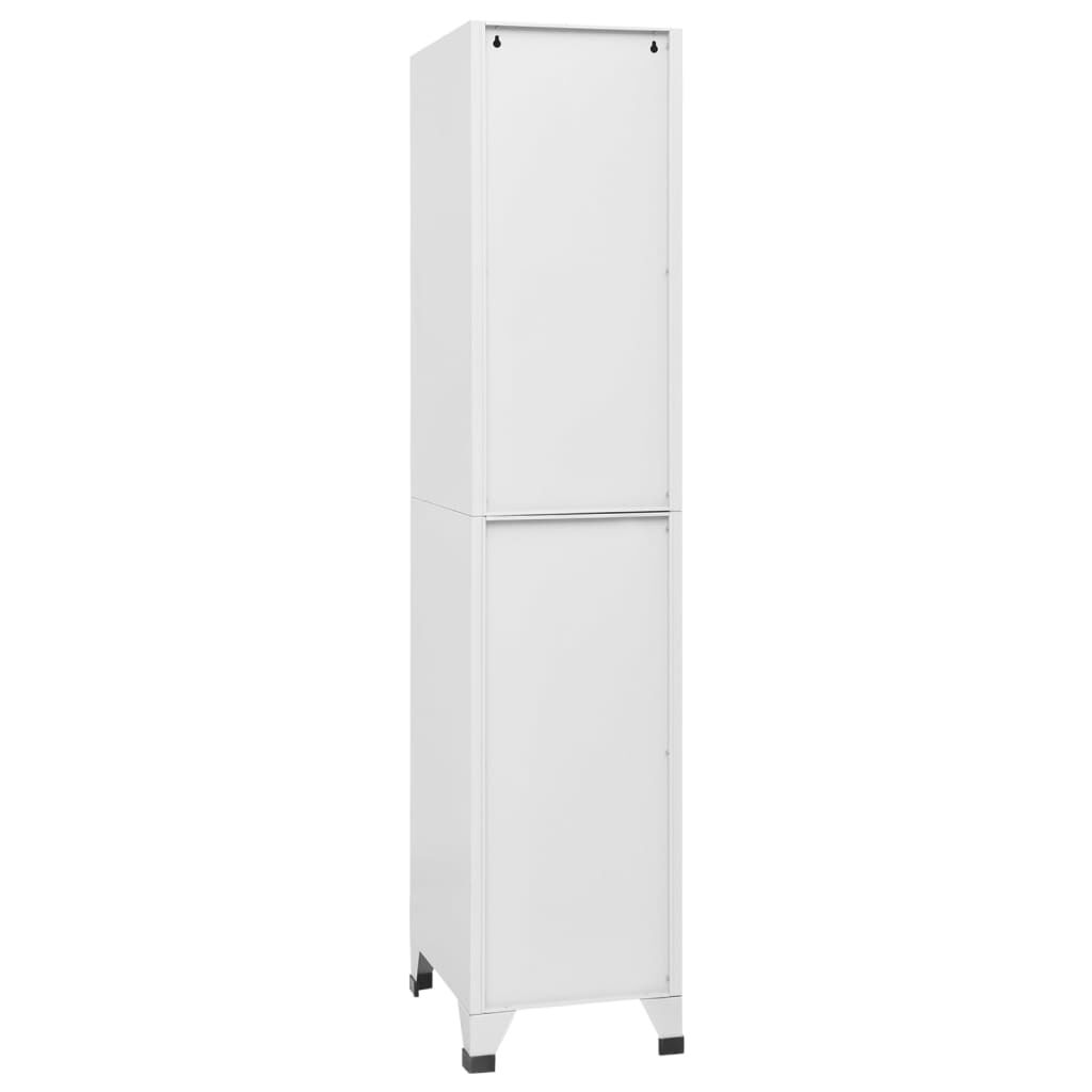 vidaXL Locker Cabinet with 3 Compartments 38x45x180 cm