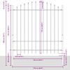 vidaXL Garden Fence 3 pcs Grey 170 x 215 cm Powder-Coated Steel