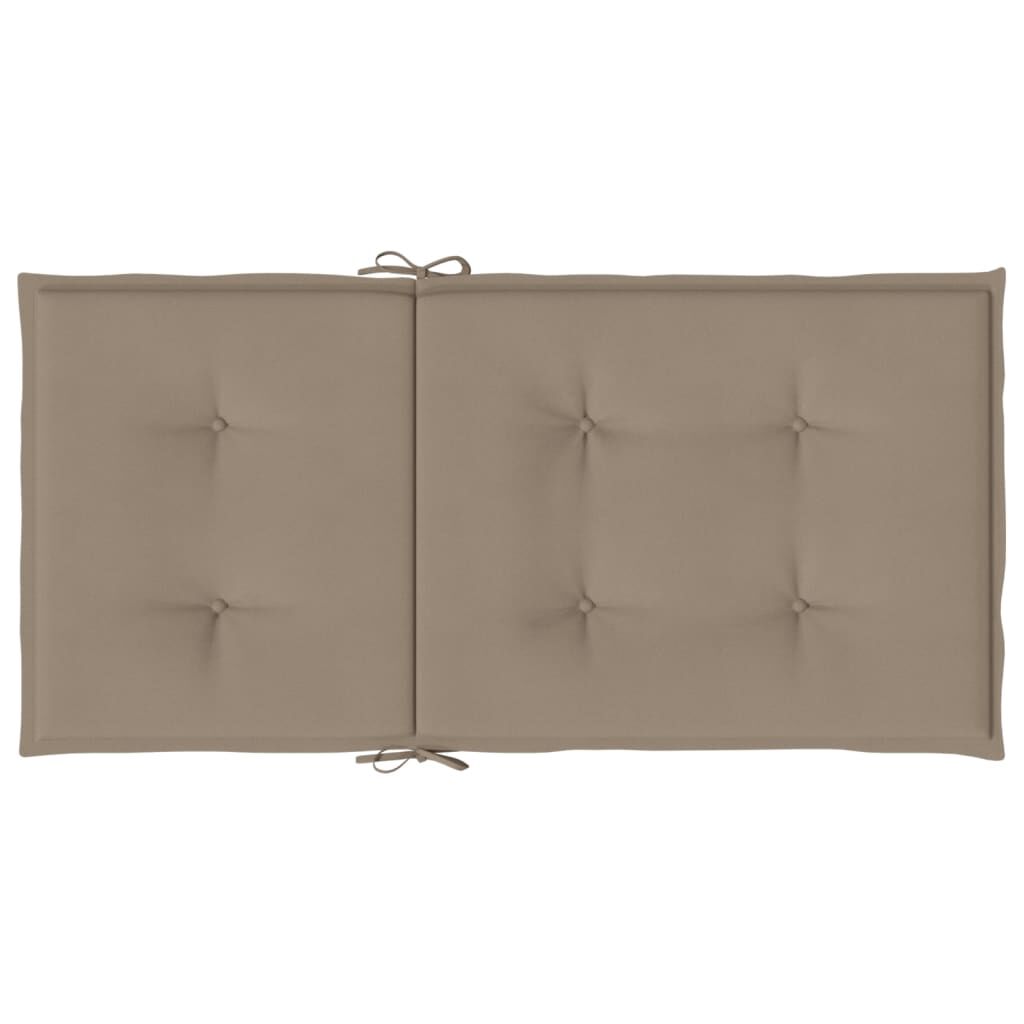 vidaXL Garden Lowback Chair Cushions 6 pcs Taupe 100x50x3 cm Oxford Fabric