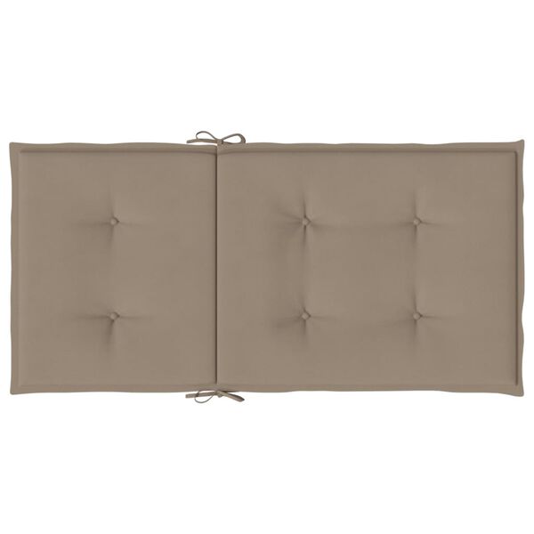 vidaXL Garden Lowback Chair Cushions 6 pcs Taupe 100x50x3 cm Oxford Fabric