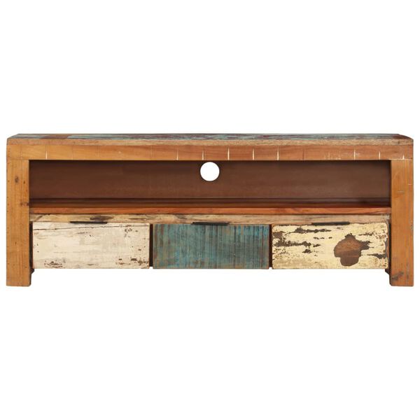 vidaXL TV Cabinet 110x30x40 cm Solid Reclaimed Wood