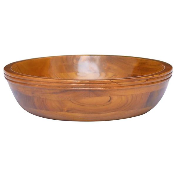 vidaXL Basin Solid Teak Wood &Phi;40x10 cm