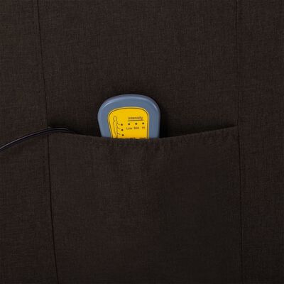 vidaXL Electric Massage Chair Dark Brown Fabric