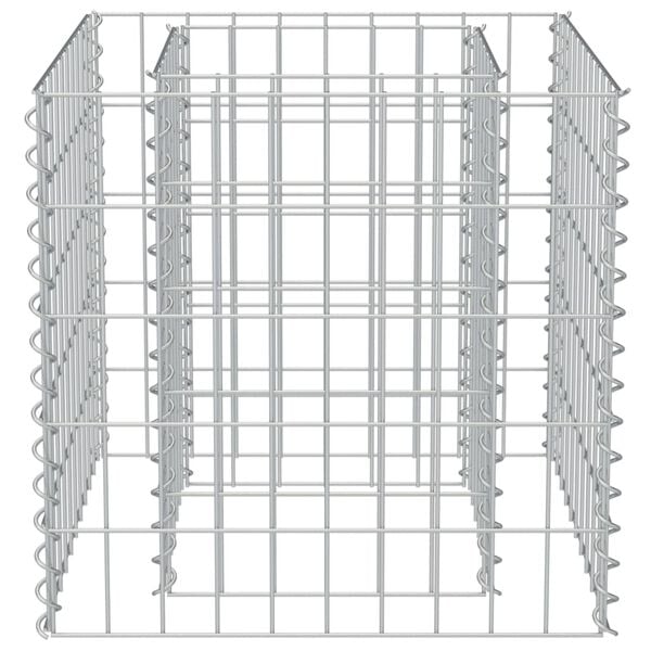 vidaXL Gabion Raised Bed Galvanised Steel 50x50x50 cm