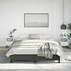 vidaXL Bed Frame without Mattress Black California King Faux Leather