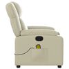 vidaXL Massage Recliner Chair Cream Faux Leather