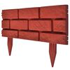 Lawn Divider with Brick Design 11 pcs