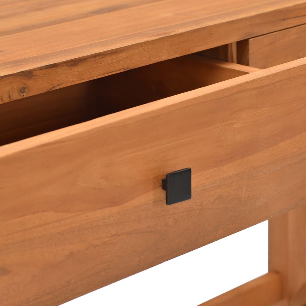 vidaXL Desk with 2 Drawers 100x40x75 cm Teak Wood