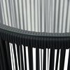 vidaXL 3 Piece Bistro Set with Cushions PE Rattan Black