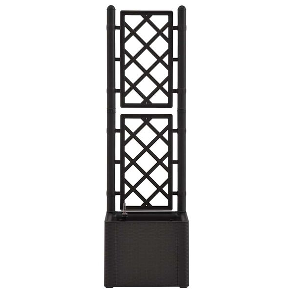 vidaXL Garden Raised Bed with Trellis and Self Watering System Anthracite