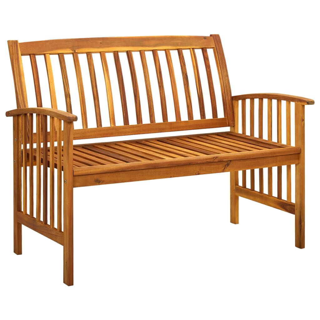vidaXL Garden Bench with Cushion 119 cm Solid Acacia Wood