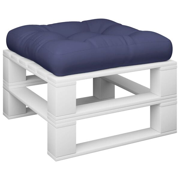 vidaXL Pallet Cushion Navy Blue 50x50x12 cm Fabric